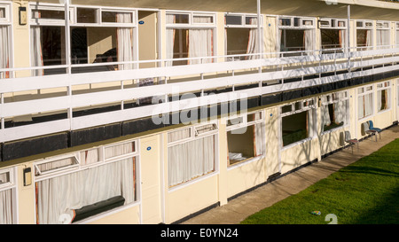 Chalets at Pontins Holiday Park, Camber Sands, Camber, East Sussex, Britain. Stock Photo