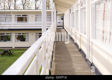 Chalets at Pontins Holiday Park, Camber Sands, Camber, East Sussex, Britain. Stock Photo