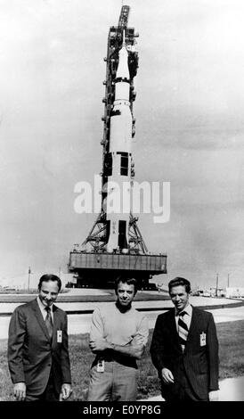 Apollo 14 Astronauts at Kennedy Space Center Stock Photo