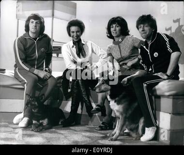 Apr. 04, 1971 - Princess Anne appears on the Blue Peter television programme on BBC 1.: Princess Anne made a visit yesterday to Stock Photo