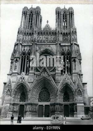 Apr. 20, 1971 - Exterior View Reims Cathedral France Stock Photo