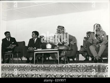 May 05, 1971 - King Hussein & Premier Wasfi Tell of Jordan Stock Photo ...