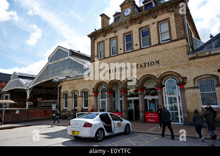 Preston railway station ticket office entrance England UK Stock Photo