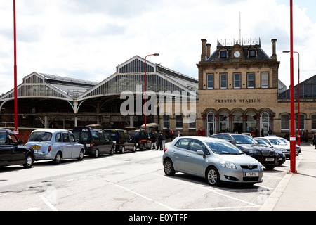 Preston railway station ticket office entrance England UK Stock Photo