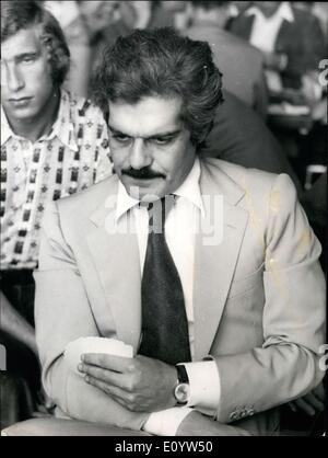 Jul. 04, 1971 - The famous actor Omar Sharif, known for his role in ''Dr. Jivago,'' is also a talented bridge player and has a number of victories on record. He will participate in the Del Duca Gold Cup Bridge Tournament at Chaillot Palace. Stock Photo