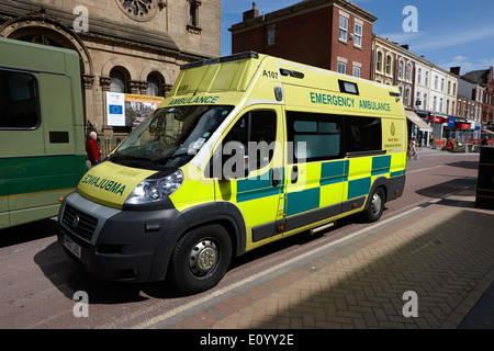 north west ambulance service emergency ambulance on fishergate Preston Lancashire UK Stock Photo