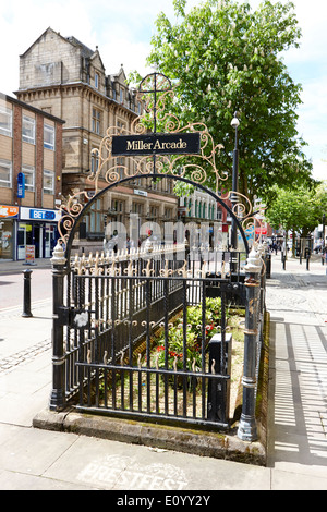 old covered public toilets entrance at miller arcade Preston Lancashire UK Stock Photo