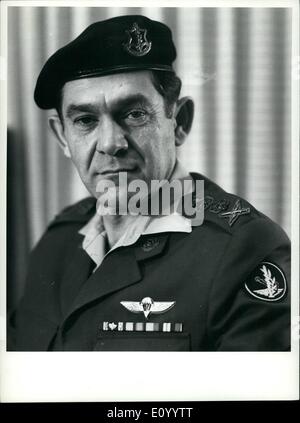 Dec. 12, 1971 - Israel's New Chief of Staff Photo Shows: Major Gen. David Elazar, who on January 1st. 1972 become Israel's new Chief of Staff. Stock Photo