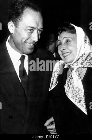 ALBERT CAMUS was a French-Algeria-born French Nobel Prize winning author, journalist, and philosopher. Stock Photo