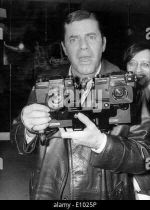 Actor Jerry Lewis at photography gallery Stock Photo