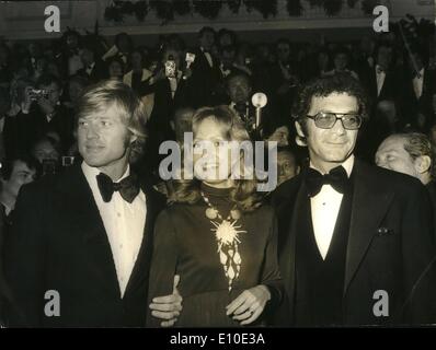 May 05, 1972 - Leading actor Robert Redford & director Sydney Pollack came to Cannes to present the American movie ''Jeremiah Johnson''. ''Reichstag'' after the war. Stock Photo