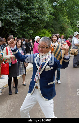 Chelsea,20th May 2014,Kazuyuki Ishihara designer of the Togenkyo Ð A Paradise on Earth garden  which won gold for Best Artisan Garden at the RHS Chelsea Flower Show 201 Credit: Keith Larby/ALamy Live News Stock Photo