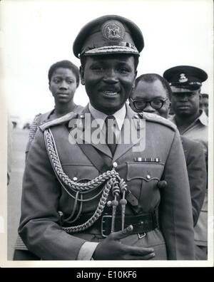 May 05, 1973 - Gen. Yakubu Gowon of Nigeria at the 10th meeting of OAU heads of state addis Abbabe.  Pi Stock Photo