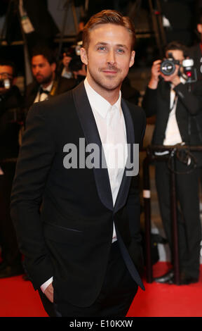 US Director Ryan Gosling arrives for the premiere of the movie 'Lost River' at the 67th annual Cannes Film Festival, in Cannes, France, 20 May 2014. The movie is presented in the section Un Certain Regard of the festival which runs from 14 to 25 May. Photo: Hubert Boesl/dpa - NO WIRE SERVICE Stock Photo