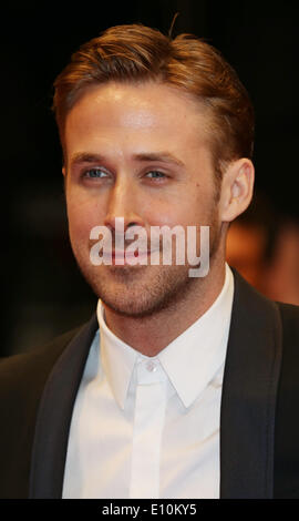 US Director Ryan Gosling arrives for the premiere of the movie 'Lost River' at the 67th annual Cannes Film Festival, in Cannes, France, 20 May 2014. The movie is presented in the section Un Certain Regard of the festival which runs from 14 to 25 May. Photo: Hubert Boesl/dpa - NO WIRE SERVICE Stock Photo