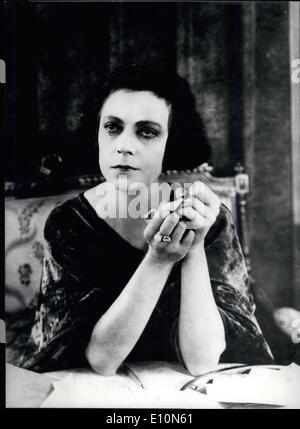 Jul. 06, 1973 - Asta Nielsen-Exhibition in Berlin: In memory of former silent filmstar Asta Nielsen, who died on May 25th 1972 at the age of 91, is to be seen in Berlin at present. The exhibition displays private pictures as well as scene photos of many a film she has made. The Danish actress became a star in silent film in Roaring Twenties in Germany. One of the exhibition's pictures of Asta Nielsen. Stock Photo
