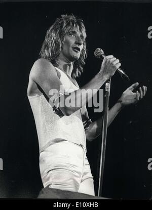 May 23, 1974 - Rod Stewart in satin and sequin during a north London ...