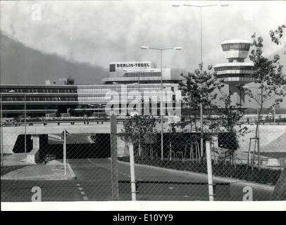 Oct. 23, 1974 - Pictured is the Berlin-Tegel airport as it was when it just opened in October of 1974. The facility cost 413,000,000DM. Air France arrived at this airport, whereas Pan Am and British Airways remained at Tempelhof. Stock Photo