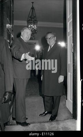 Mar. 03, 1975 - Dr. Kissinger in London. Dr. Henry Kissinger, the U.S. Secretary of State, last night dined with Mr. Wilson and Stock Photo