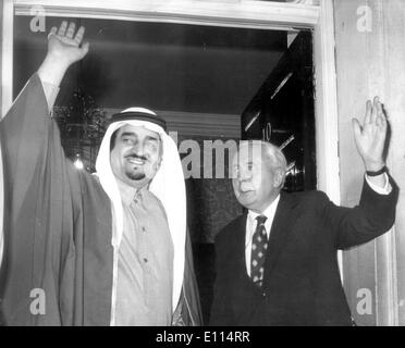Prime Minister Harold Wilson with King Saud Stock Photo