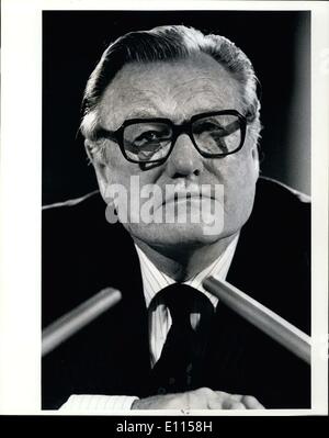 Aug. 28, 1975 - Vice President Nelson A. Rockefeller during his appearance before the Mooreland Act Commission. The commission is investigating irregularities in the nursing home Industry in New York state, some of which took place when Mr. Rockefeller was governor of New York. Stock Photo
