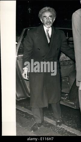 Feb. 02, 1976 - Emperor Haile Selassie Flies To London To Visit His Sick Now In Hospital: Although Princess Anne's tour of Ethiopia has not ended, Emperor Haile Selassie flew into London to be beside his sick son, 56-year Old Crown Prince Asfa Wossen, who is very ill in a London hospital. Photo Shows Emperor Haile Selassie seen arriving at a London Hospital to visit his sick son this evening. Stock Photo