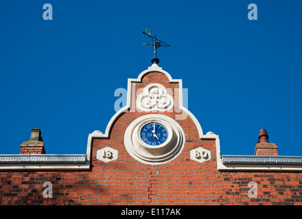 Close up of clock on former ferry ticket office building exterior Kingston-upon-Hull East Yorkshire England UK United Kingdom GB Great Britain Stock Photo