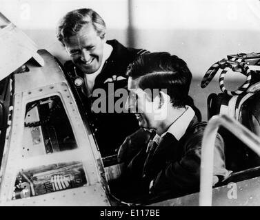 Prince Charles is briefed to fly Phantom aircraft Stock Photo