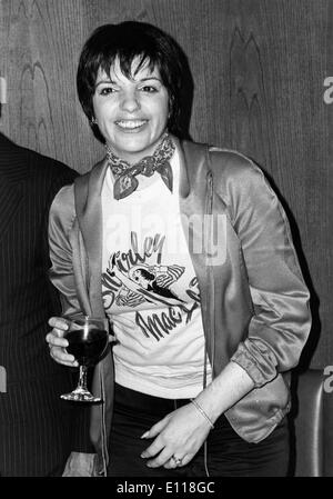 Singer Liza Minnelli at Steer Palace restaurant Stock Photo