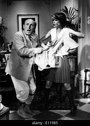 Actors Mireille Darc and Bourvil co-star Stock Photo