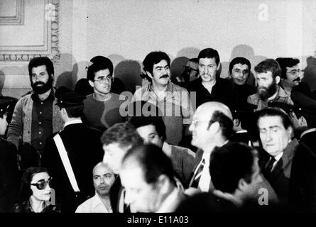 Renato Curcio and Red Brigades in jail Stock Photo