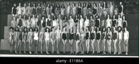Nov. 11, 1976 - The Great Line-Up of the ''Miss World'' Contestants: Photo shows Here is the line-up of all the Miss World contestants taken in London yesterday. They will be competition for the title on Thursday, November 18th at the Rpoyal Albert Hall. Stock Photo