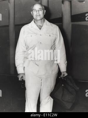 Dec. 23, 1976 - Sydney, Australia - Legendary actor MARLON BRANDO has died at age 80 of unknown causes in Los Angeles. His long Stock Photo