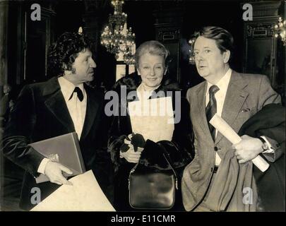 Jan. 28, 1977 - Mouloudji, Simone Valere, and Jean Dessailly Stock Photo