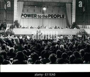 Sep. 09, 1977 - Liberal Party Conference At Brighton: Picture Shows: General view of the Id Beral Party Conference now being held at Brighton. Stock Photo