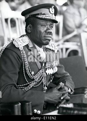 President of Uganda, General Idi Amin, pictured in military uniform ...