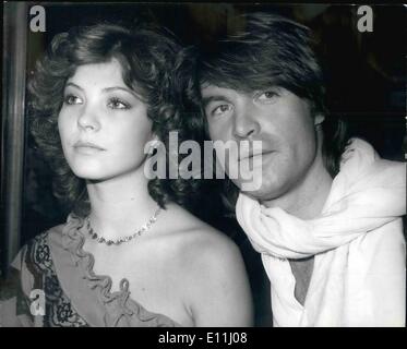 Apr. 04, 1978 - Premiere Of ''The S'': The Premiere Of The Film ''The S'' Was Held In London Last Night At The . The Two Main Stars Of The Film Are Joan Collins And Oliver Tobias. Photo shows Oliver Tobias Seen Arriving For Last Night's Premiere With Actress-Model Stock Photo