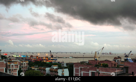 Hong Kong Zhuhai Macau Bridge Construction Site Stock Photo