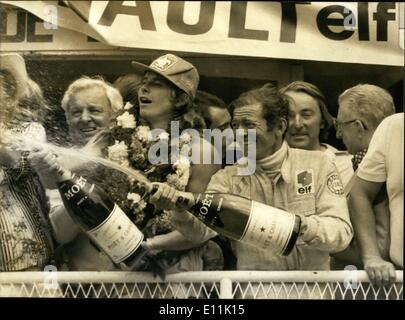 May 12, 1978 - They were driving a Renault Alpine-Turbo at the La Sarthe racetrack.P Stock Photo