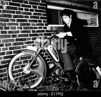 The Who musician Pete Townshend on a motorcycle Stock Photo