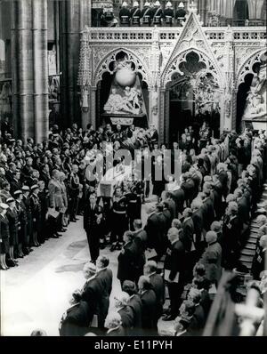 Sep. 09, 1979 - Funeral of Lord Mountbatten. H.M. The Queen and Prince ...