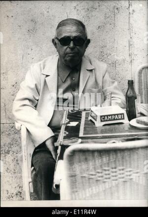 Sep. 17, 1979 - Writer/philosopher Jean Paul Sartre in Italy Stock Photo