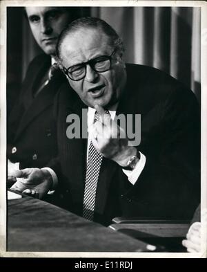Oct. 10, 1979 - Austrian Chancelor Bruno Kreisky visited the United Nations today as he continued his visit to the United States. Photo Shows:- Chancelor Kreisky during a press conference held at the U.N. Stock Photo