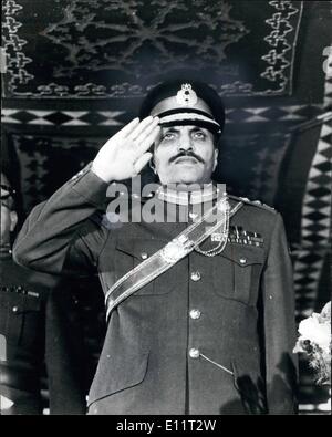 Feb. 02, 1980 - President Zia UL-Hag of Pakistan at rally of Tribal Chiefs in Peshawar: Photo shows President Zia during his meeting with tribal chiefs in Peshawar. Stock Photo