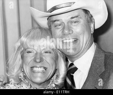 Actor Larry Hagman with wife Maj Axelsson Stock Photo