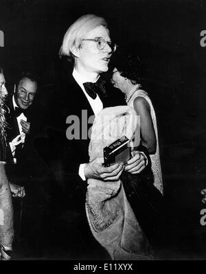 Artist Andy Warhol arrives at Federal-Press-Ball Stock Photo