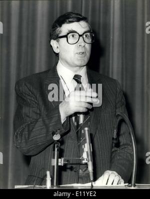 Mar. 24, 1981 - Marriage Divorce And Family-Conference: The first National Conference organised by the Marriage Research Centre, Central Middlesex Hospital, was held today at The Royal College of Physicians at St Andrews Place, Regents Park. Photo shows Rt Hon Patrick Jenkin, Secretary of State Social Services pictured addressing the conference today. Stock Photo