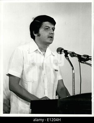 Apr. 28, 1981 - Manaqua, Nicaragua; Sergio Ramirez Member of the Junter of the Government of National reconstruction Nicaragua. Stock Photo