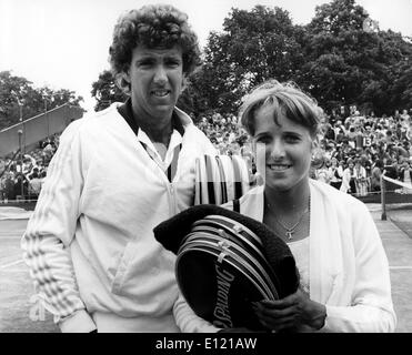 Tennis players John and Tracy Austin Stock Photo