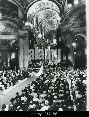 Jul. 07, 1981 - The Royal Wedding: A general view during the marriage of Prince Charles and Lady Diana in St.Paul's Cathedral today. Stock Photo